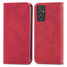 Funda de Cuero Cartera con Soporte Carcasa S04D para Samsung Galaxy A24 4G Rojo