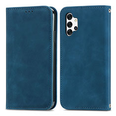 Funda de Cuero Cartera con Soporte Carcasa S04D para Samsung Galaxy A32 4G Azul