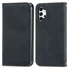 Funda de Cuero Cartera con Soporte Carcasa S04D para Samsung Galaxy A32 4G Negro