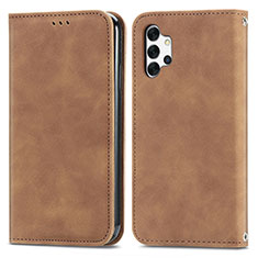 Funda de Cuero Cartera con Soporte Carcasa S04D para Samsung Galaxy A32 5G Marron