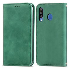 Funda de Cuero Cartera con Soporte Carcasa S04D para Samsung Galaxy A40s Verde