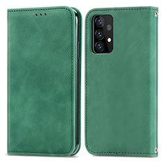 Funda de Cuero Cartera con Soporte Carcasa S04D para Samsung Galaxy A52 4G Verde