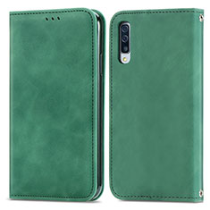 Funda de Cuero Cartera con Soporte Carcasa S04D para Samsung Galaxy A70S Verde