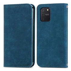 Funda de Cuero Cartera con Soporte Carcasa S04D para Samsung Galaxy A91 Azul