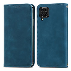 Funda de Cuero Cartera con Soporte Carcasa S04D para Samsung Galaxy F62 5G Azul
