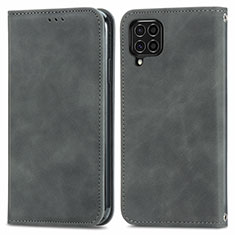 Funda de Cuero Cartera con Soporte Carcasa S04D para Samsung Galaxy F62 5G Gris