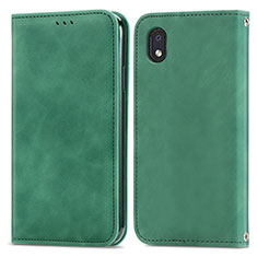 Funda de Cuero Cartera con Soporte Carcasa S04D para Samsung Galaxy M01 Core Verde