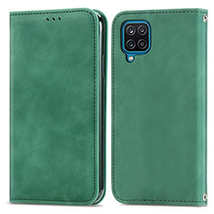 Funda de Cuero Cartera con Soporte Carcasa S04D para Samsung Galaxy M12 Verde