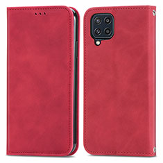 Funda de Cuero Cartera con Soporte Carcasa S04D para Samsung Galaxy M32 4G Rojo