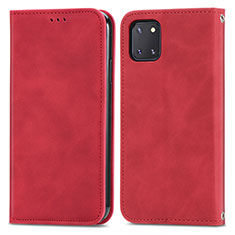 Funda de Cuero Cartera con Soporte Carcasa S04D para Samsung Galaxy Note 10 Lite Rojo