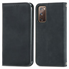 Funda de Cuero Cartera con Soporte Carcasa S04D para Samsung Galaxy S20 FE 4G Negro