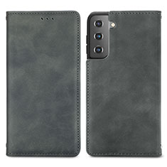 Funda de Cuero Cartera con Soporte Carcasa S04D para Samsung Galaxy S24 Plus 5G Gris