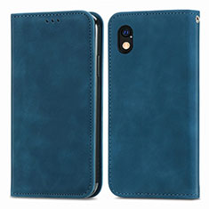 Funda de Cuero Cartera con Soporte Carcasa S04D para Sony Xperia Ace III Azul