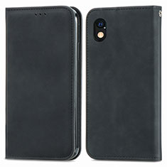 Funda de Cuero Cartera con Soporte Carcasa S04D para Sony Xperia Ace III Negro