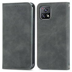 Funda de Cuero Cartera con Soporte Carcasa S04D para Vivo iQOO U3x 5G Gris