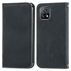 Funda de Cuero Cartera con Soporte Carcasa S04D para Vivo iQOO U3x 5G Negro