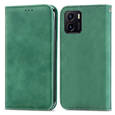 Funda de Cuero Cartera con Soporte Carcasa S04D para Vivo iQOO U5x Verde