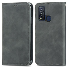 Funda de Cuero Cartera con Soporte Carcasa S04D para Vivo Y50 Gris