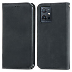 Funda de Cuero Cartera con Soporte Carcasa S04D para Vivo Y52t 5G Negro