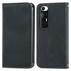 Funda de Cuero Cartera con Soporte Carcasa S04D para Xiaomi Mi 10S 5G Negro