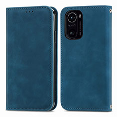 Funda de Cuero Cartera con Soporte Carcasa S04D para Xiaomi Mi 11i 5G Azul