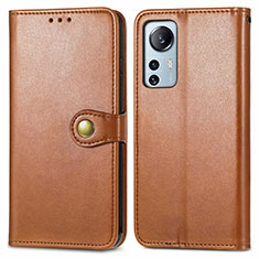 Funda de Cuero Cartera con Soporte Carcasa S04D para Xiaomi Mi 12 5G Marron