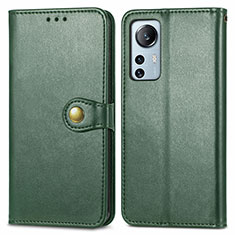 Funda de Cuero Cartera con Soporte Carcasa S04D para Xiaomi Mi 12 5G Verde