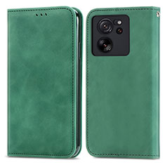 Funda de Cuero Cartera con Soporte Carcasa S04D para Xiaomi Mi 13T 5G Verde