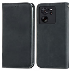 Funda de Cuero Cartera con Soporte Carcasa S04D para Xiaomi Mi 13T Pro 5G Negro