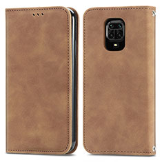 Funda de Cuero Cartera con Soporte Carcasa S04D para Xiaomi Poco M2 Pro Marron