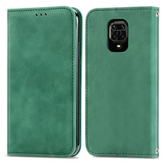 Funda de Cuero Cartera con Soporte Carcasa S04D para Xiaomi Poco M2 Pro Verde