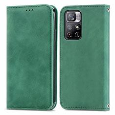 Funda de Cuero Cartera con Soporte Carcasa S04D para Xiaomi Poco M4 Pro 5G Verde