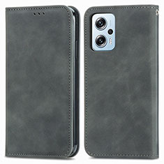 Funda de Cuero Cartera con Soporte Carcasa S04D para Xiaomi Poco X4 GT 5G Gris