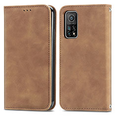 Funda de Cuero Cartera con Soporte Carcasa S04D para Xiaomi Redmi K30S 5G Marron