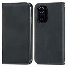 Funda de Cuero Cartera con Soporte Carcasa S04D para Xiaomi Redmi K40 5G Negro