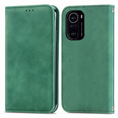 Funda de Cuero Cartera con Soporte Carcasa S04D para Xiaomi Redmi K40 5G Verde