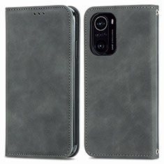 Funda de Cuero Cartera con Soporte Carcasa S04D para Xiaomi Redmi K40 Pro+ Plus 5G Gris