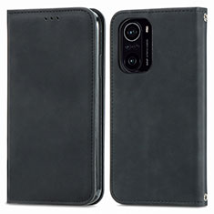 Funda de Cuero Cartera con Soporte Carcasa S04D para Xiaomi Redmi K40 Pro+ Plus 5G Negro