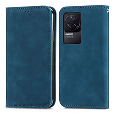 Funda de Cuero Cartera con Soporte Carcasa S04D para Xiaomi Redmi K50 5G Azul