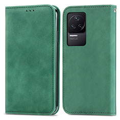 Funda de Cuero Cartera con Soporte Carcasa S04D para Xiaomi Redmi K50 5G Verde