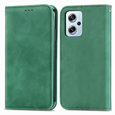 Funda de Cuero Cartera con Soporte Carcasa S04D para Xiaomi Redmi K50i 5G Verde