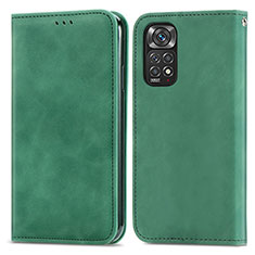 Funda de Cuero Cartera con Soporte Carcasa S04D para Xiaomi Redmi Note 11 Pro 5G Verde