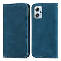 Funda de Cuero Cartera con Soporte Carcasa S04D para Xiaomi Redmi Note 11 Pro+ Plus 5G Azul