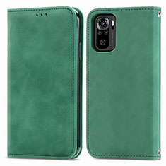 Funda de Cuero Cartera con Soporte Carcasa S04D para Xiaomi Redmi Note 11 SE India 4G Verde