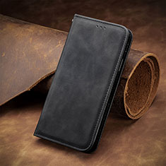 Funda de Cuero Cartera con Soporte Carcasa S04D para Xiaomi Redmi Note 11E Pro 5G Negro