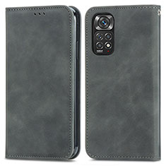 Funda de Cuero Cartera con Soporte Carcasa S04D para Xiaomi Redmi Note 12 Pro 4G Gris