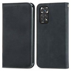 Funda de Cuero Cartera con Soporte Carcasa S04D para Xiaomi Redmi Note 12 Pro 4G Negro