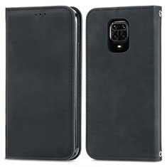 Funda de Cuero Cartera con Soporte Carcasa S04D para Xiaomi Redmi Note 9 Pro Max Negro