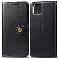 Funda de Cuero Cartera con Soporte Carcasa S05D para Google Pixel 4 Negro