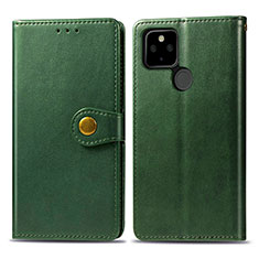 Funda de Cuero Cartera con Soporte Carcasa S05D para Google Pixel 5 XL 5G Verde